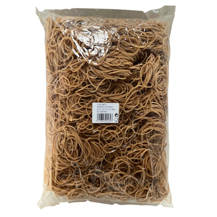 Elastiek Standard Rubber Bands 14 50x1.5mm 1kg 5333 stuks bruin